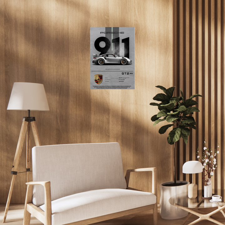 Porsche Poster, Porsche 911 GT2 RS, 911 GT 2 RS, Car Poster, Aesthetic, Car guy, Home decor, Room decor, Aesthetic home decor, Minimalist home decor, Premium Poster