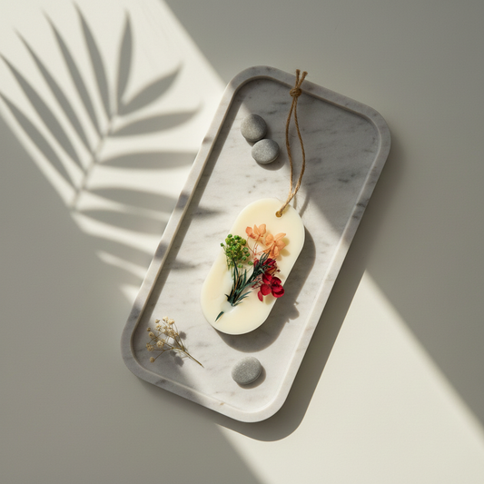 Fresh Morning soy wax wardrobe diffuser sachet with citrus fragrance.