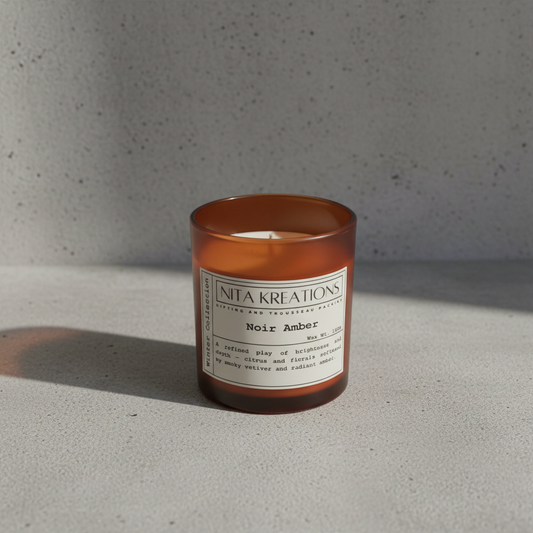 Soy wax candle in amber jar with wooden lid, Noir Amber fragrance with bergamot, rose, vetiver and woody amber. Soy wax candle, amber candle, fragrance candle, home fragrances, handpoured cande, soy wax candle, vegan candle, 